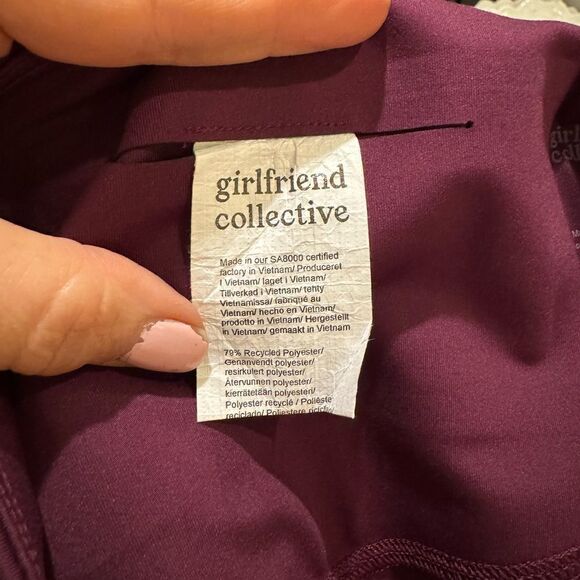 NWOT The Girlfriend Collective Plum Compressive High-Rise Legging Size L - Picture 5 of 9